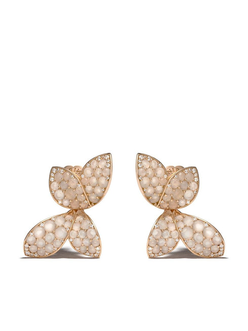 18kt rose gold Giardini Segreti diamond stud earrings